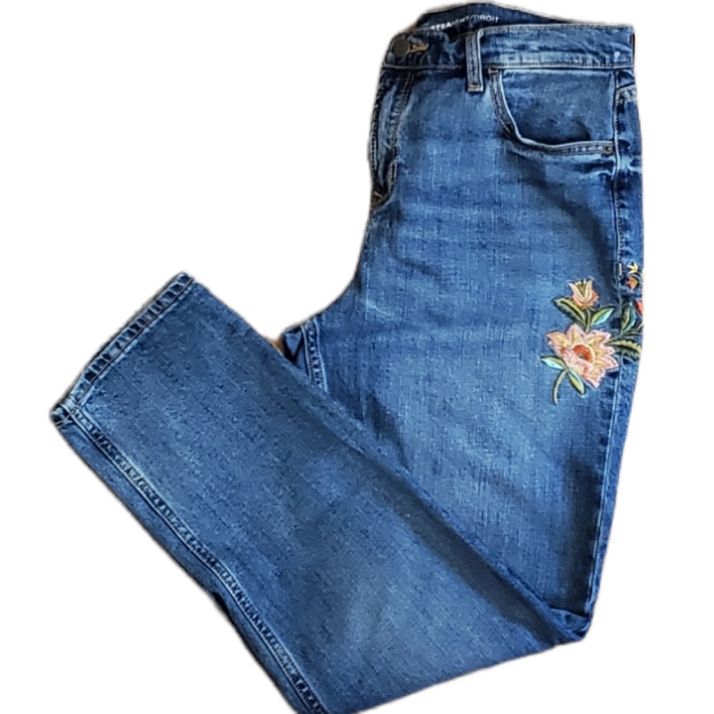 Old Navy Boyfriend Embroidered Jeans